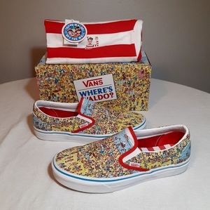 VANS Men's Where's Waldo T-Shirt & Slip On Sneakers